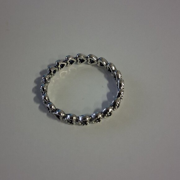 Pandora Openwork Heart Ring – Sterling Silver – Size 7 - Picture 4 of 5